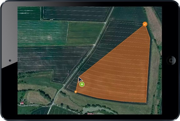 Tela do Atfarm com seleção de área