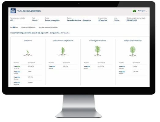 Tela de computador com aplicativo